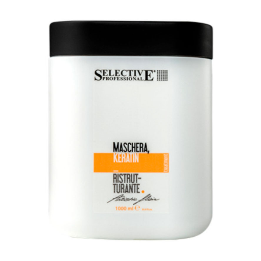 Кератинова маска Selective Professional Artistic Flair Keratin Mask для сухого та пошкодженого волосся, 1 л